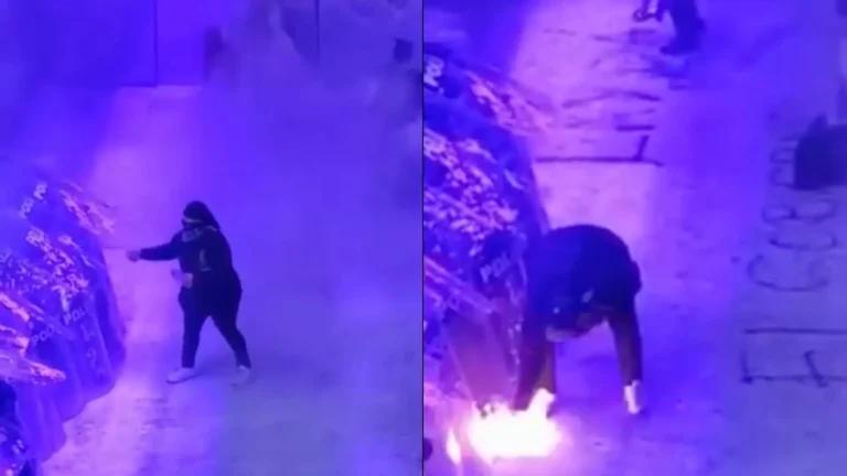 Imagen: Los años de prisión que puede pasar la feminista que prendió fuego a policías durante protesta del 8M