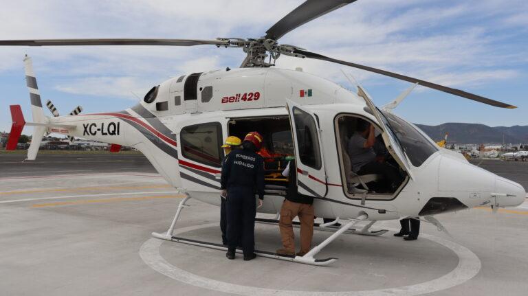 Imagen: Pacientes graves fueron trasladados en helicóptero en Hidalgo