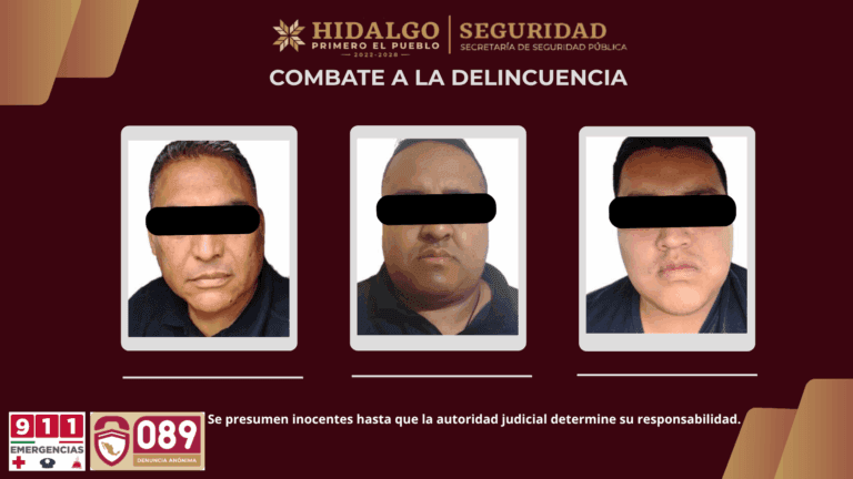 Imagen: Así fue cómo los detuvieron: Tres miembros de Seguridad Pública de Tezontepec, Hidalgo