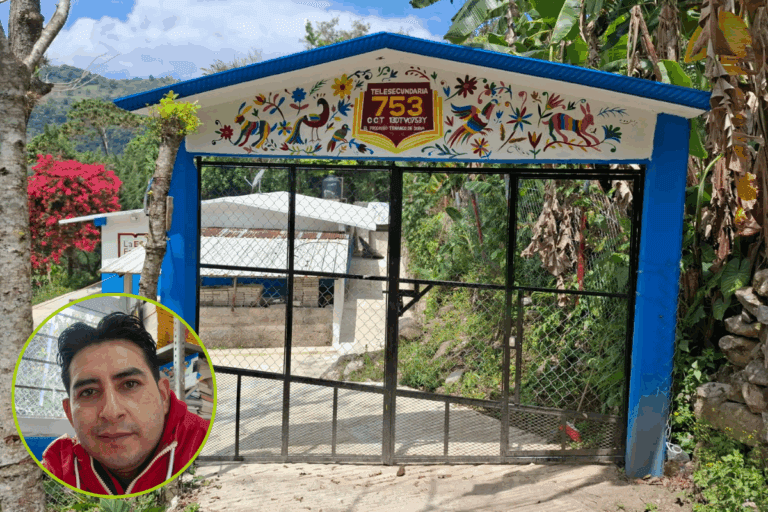 Imagen: Maestro enfrenta el reto del rezago educativo y una escuela unitaria en Tenango de Doria