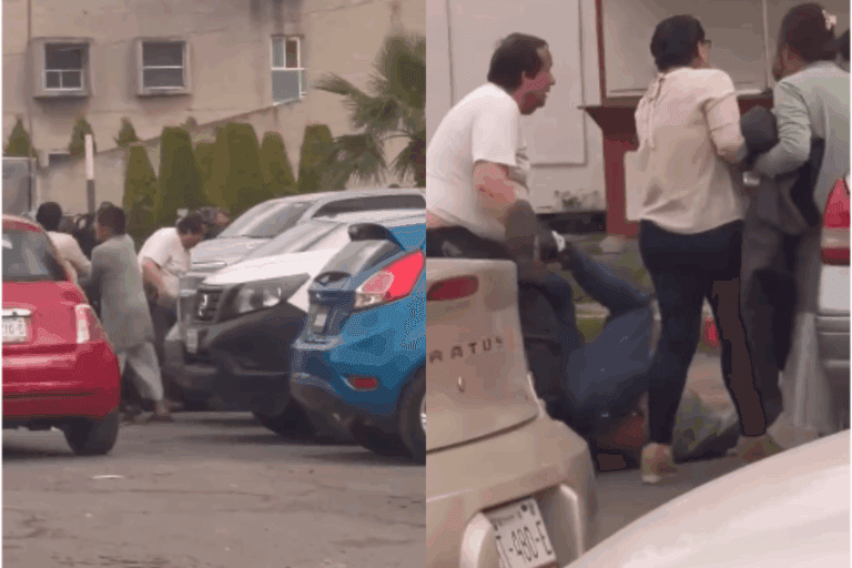 Imagen: Video muestra riña afuera de la PGJEH en Pachuca