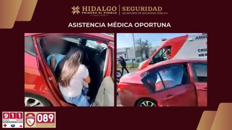 Imagen: 911 asiste parto en un auto sobre el bulevar Javier Rojo Gómez, en Pachuca