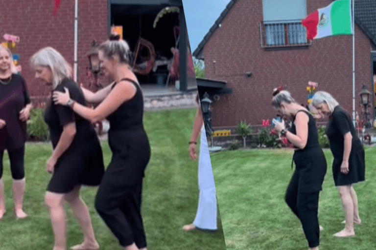 Imagen: “Payaso de Rodeo” cruza fronteras y llega a Alemania con familia que aprende a bailarlo