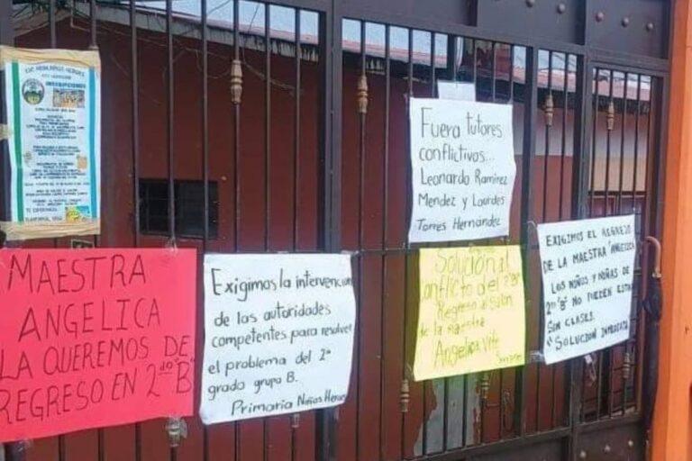 Imagen: Padres de familia cierran primaria, en Tlanchinol; te contamos el motivo