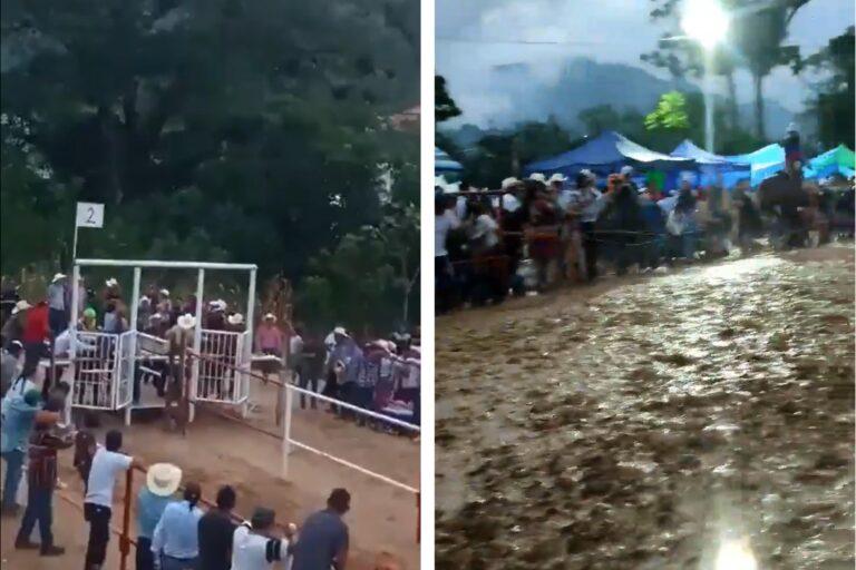 Imagen: Caos en Chiapas: Caballo de carreras arrolla a espectadores durante feria de Petalcingo
