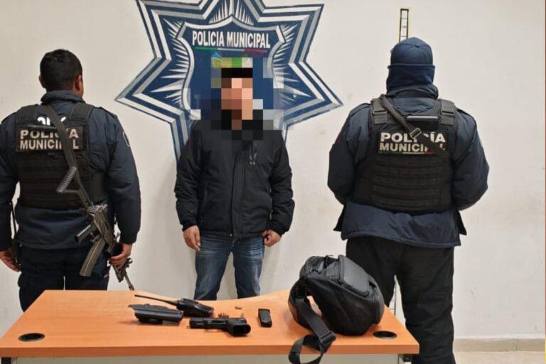 Imagen: Policías de Tulancingo detienen a individuo armado; ¿qué más le encontraron?