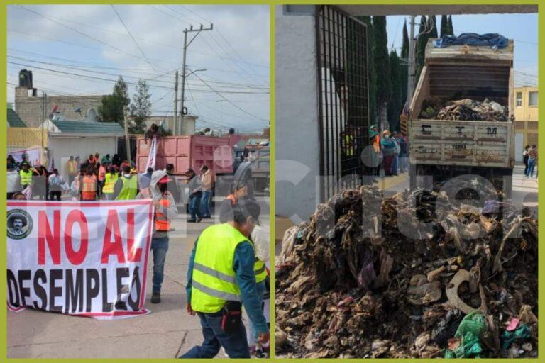 Imagen: Tiran basura en Semarnath, trabajadores del Huixmí exigen no cerrar relleno sanitario en Pachuca