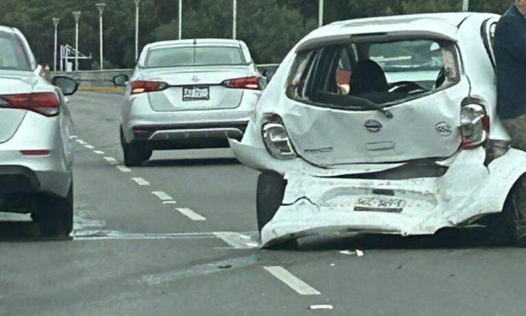 Imagen: Dos autos protagonizan choque en el Río de las Avenidas, en Pachuca