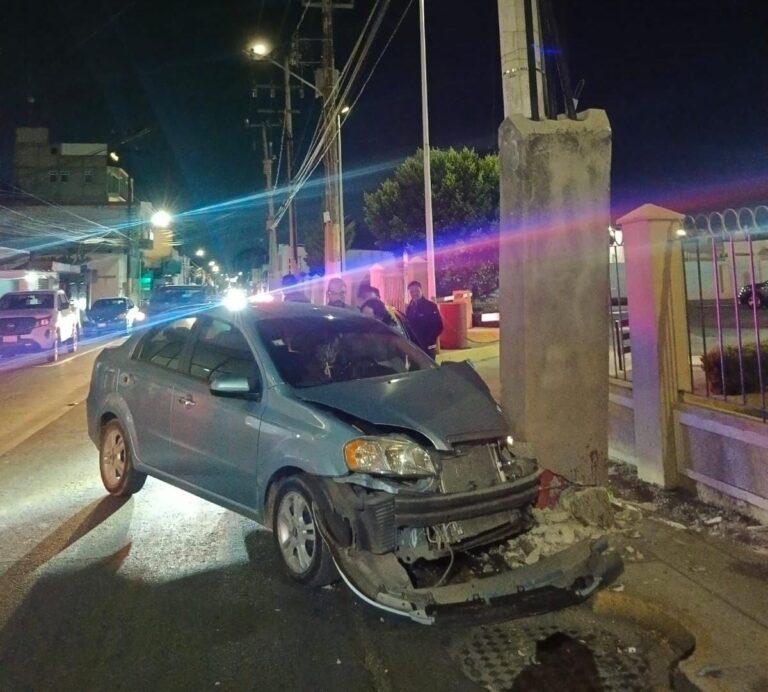 Imagen: Pachuca: mujer lesionada tras accidente automovilístico en Revolución