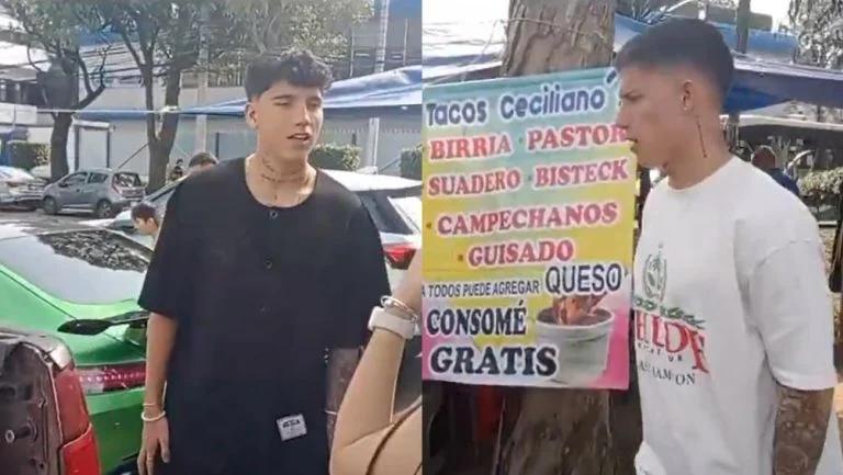 Imagen: Jugadores del América se echan unos tacos de birria en la calle