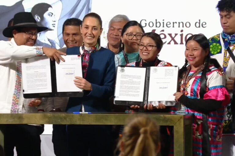 Imagen: Sheinbaum firma decretos en favor de los pueblos indígenas y afromexicanos