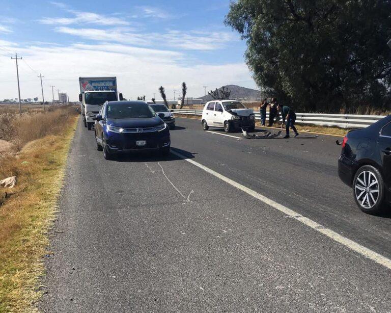 Imagen: Choque deja dos lesionados en la autopista México Pachuca