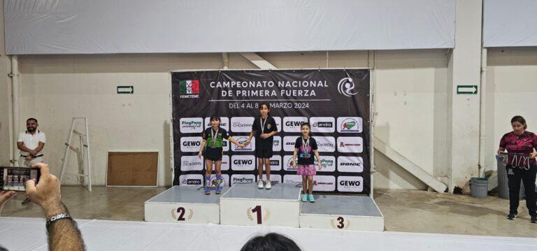 Imagen: Hidalgo brilla con tres medallas en el Nacional de Primera Fuerza de tenis de mesa