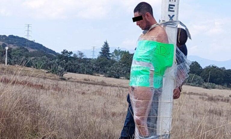 Imagen: Pobladores de Cuautepec de Hinojosa exhiben a presunto ladrón; esto fue lo que ocurrió
