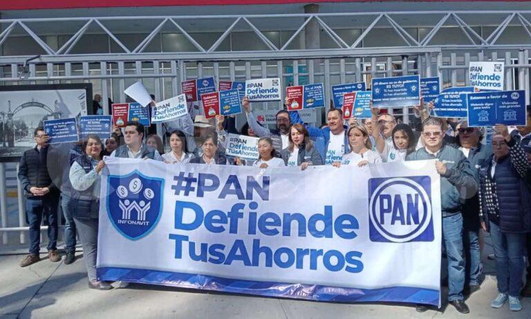 Imagen: PAN en Hidalgo se manifiesta contra la reforma a la Ley del Infonavit; esto dijeron