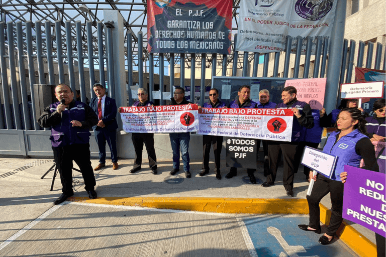 Imagen: Hidalgo: piden trabajadores de defensoría pública del PJF que no les quiten prestaciones