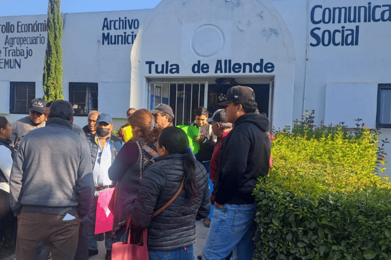 Imagen: Pobladores de Bomintzhá se manifiestan en alcaldía de Tula; conoce el motivo