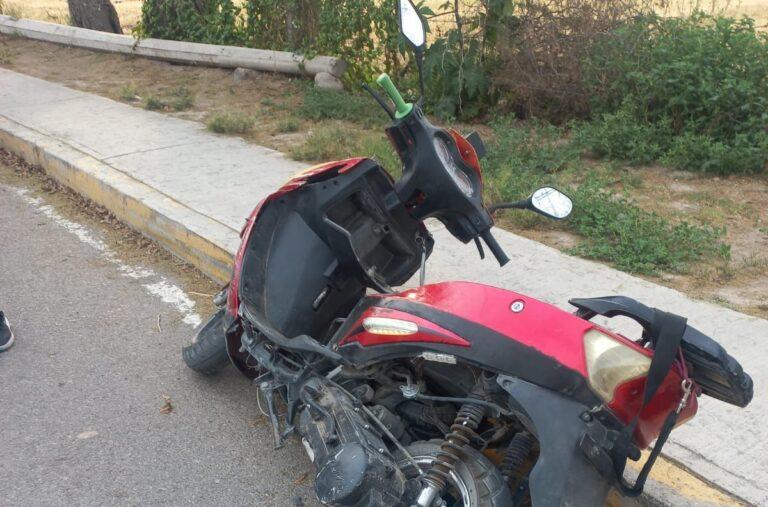 Imagen: Mujer y sus tres hijos se accidentan en moto en Ixmiquilpan; no portaban casco