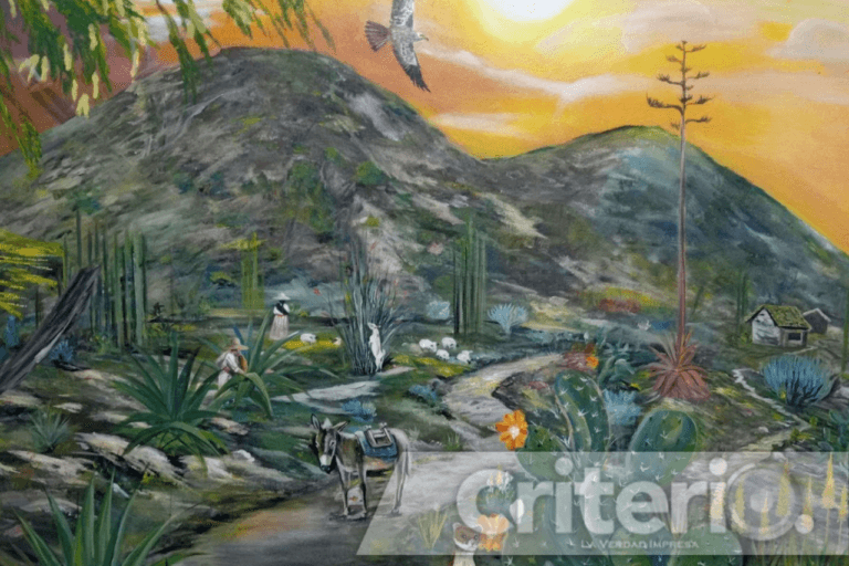 Imagen: La naturaleza y cultura Hñähñü cobran vida en los murales de Aurora Cruz López