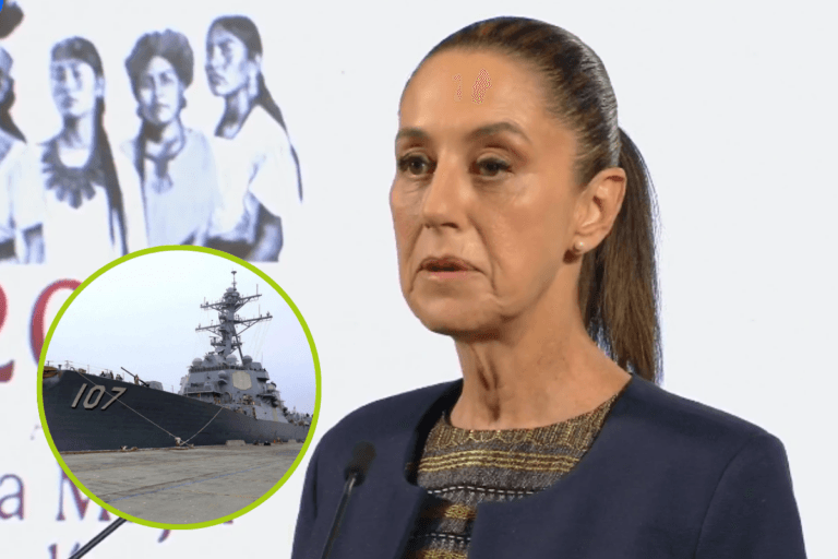 Imagen: Sheinbaum dice que EE.UU. informó del envío de un destructor al Golfo de México