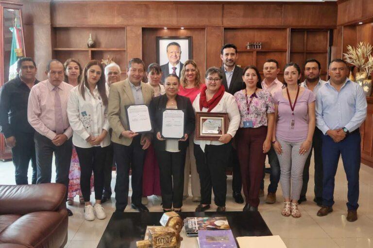 Imagen: Firman convenio en Tulancingo para fortalecer Cecyteh