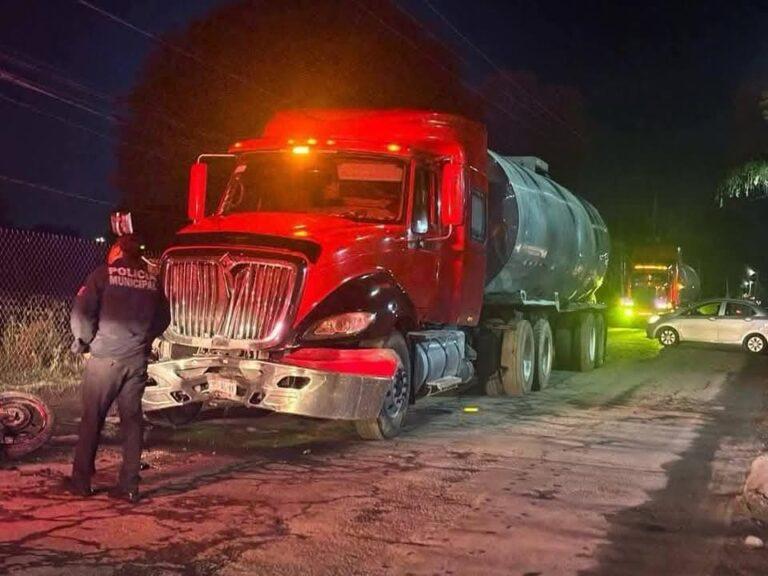 Imagen: Motociclista queda despedazado al ser artropellado por pipa, en la México-Querétaro