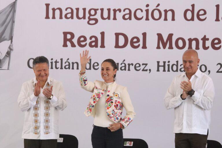 Imagen: Claudia Sheinbaum inaugura la carretera Real del Monte-Huasca