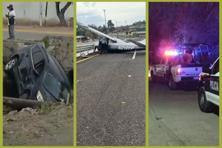 Imagen: Hidalgo reporta un aterrizaje forzoso, muertes y operativos durante el fin de semana