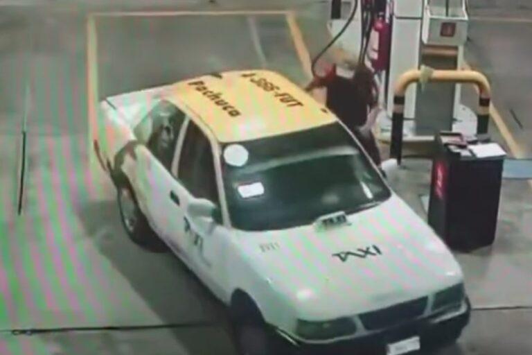 Imagen: Taxista de Pachuca fue a cargar gasolina a su unidad y no la pagó: video se hace viral