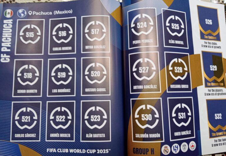 Imagen: Pachuca comparte páginas con gigantes en el álbum Panini 2025