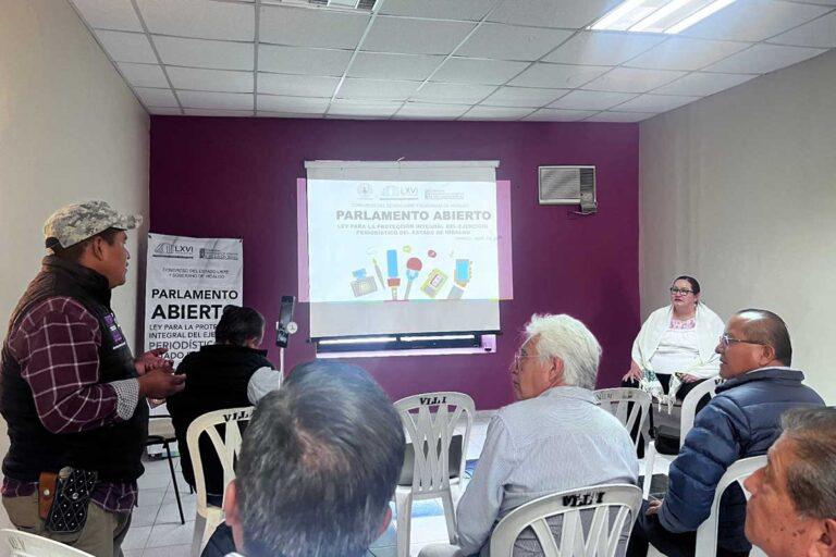 Imagen: Reporteros del Valle del Mezquital discuten la Ley para la Protección Integral del Ejercicio Periodístico en Hidalgo