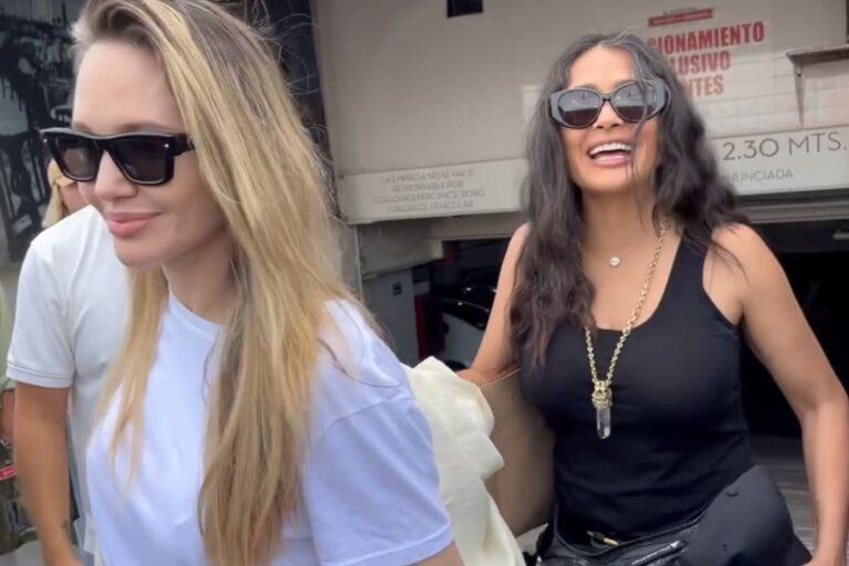 Imagen: Salma Hayek y Angelina Jolie visitan Veracruz bajo un fuerte dispositivo de seguridad