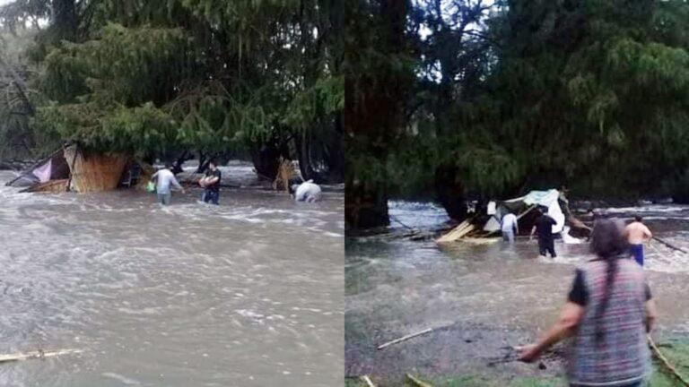 Imagen: Pocitas Tlaco, balneario de Chilcuautla, se inunda por tercera vez en un año en Hidalgo