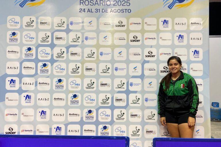 Imagen: Ximena Figueroa va por todo en el Panamericano Juvenil de Tenis de Mesa en Argentina