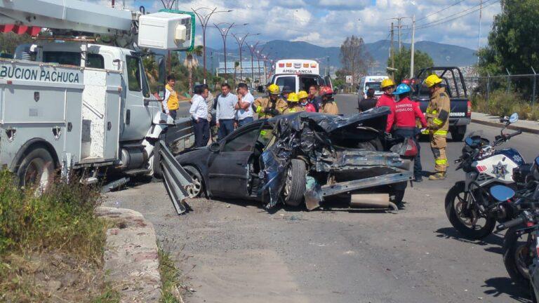 Imagen: Accidente en la carretera Pachuca-Actopan deja una persona lesionada
