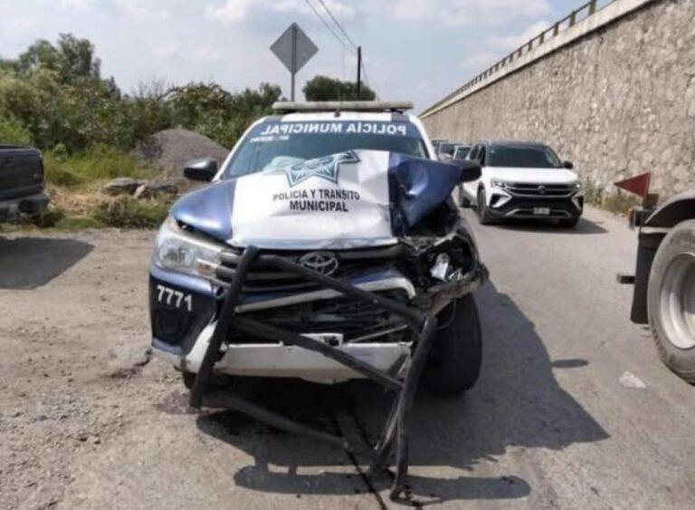 Imagen: Patrulla de Atotonilco de Tula choca contra camioneta