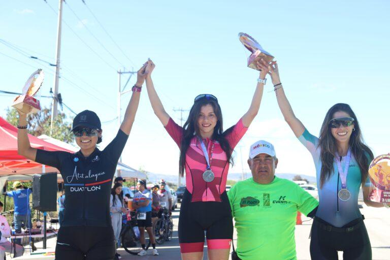Imagen: Dulce Bautista domina el duatlón estatal 2025 y se corona ganadora absoluta