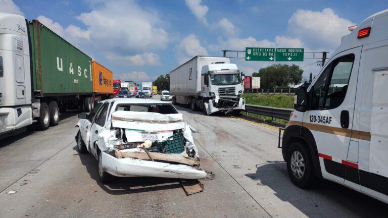 Imagen: Accidente múltiple en la México-Querétaro