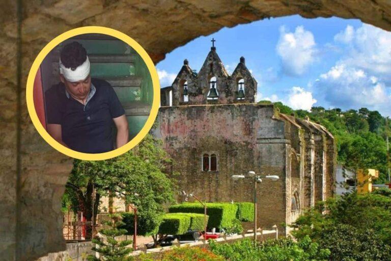 Imagen: Iba en combi de Huejutla, pero se soltó y se cayó; al parecer estaba ebrio, afirman