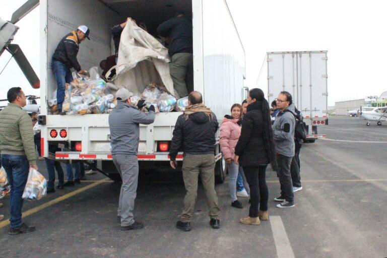 Imagen: Ayuda aérea llega a Hidalgo: llevan víveres y suministros a comunidades afectadas por las lluvias; estas son las acciones