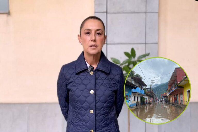 Imagen: Hidalgo recibe la visita de Claudia Sheinbaum para atender la emergencia por lluvias