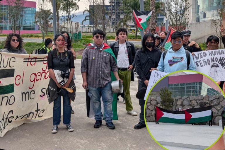 Imagen: Pachuca: protestan en el Parque Cultural Hidalguense por la liberación de Palestina