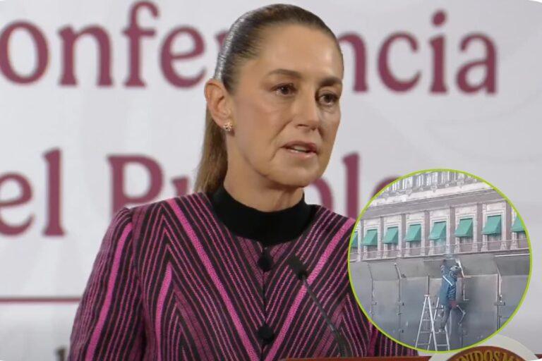Imagen: Sheinbaum justifica el uso de vallas metálicas frente a Palacio Nacional durante las protestas; ¿qué dijo?