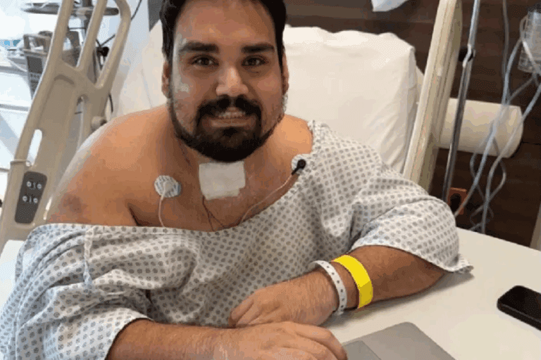 Imagen: Estuvo clínicamente muerto y lo primero que hizo fue pedir su computadora