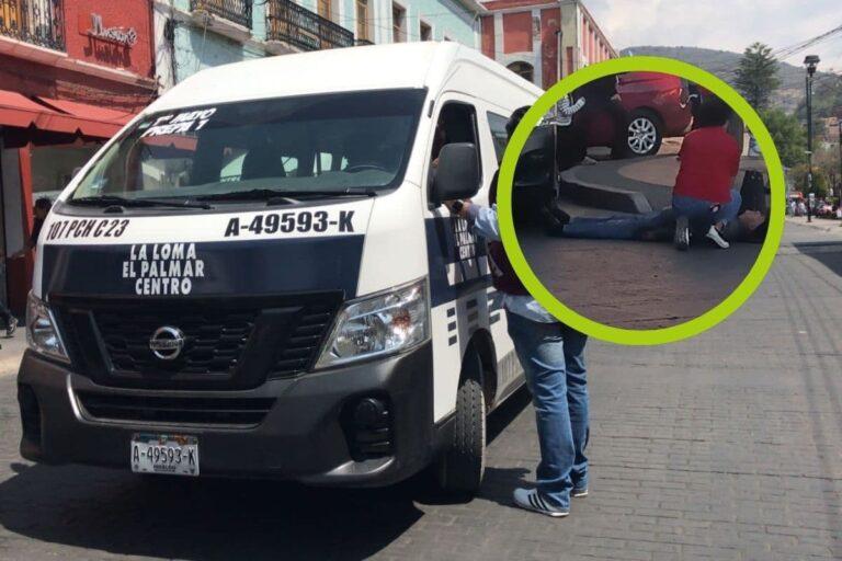 Imagen: En Pachuca, adulto mayor fue arrollado por una combi en pleno centro de la ciudad