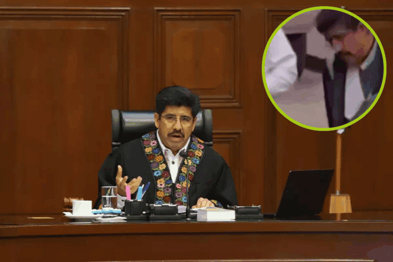 Imagen: Le limpian los zapatos a Hugo Aguilar, ministro presidente de la SCJN