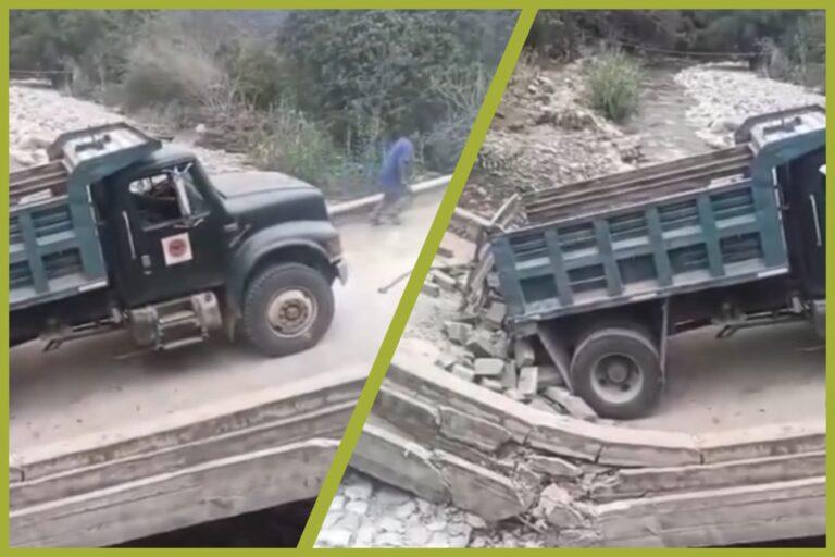 Imagen: ¡Emergencia en Jacala! Colapsa puente y deja a tres comunidades incomunicadas