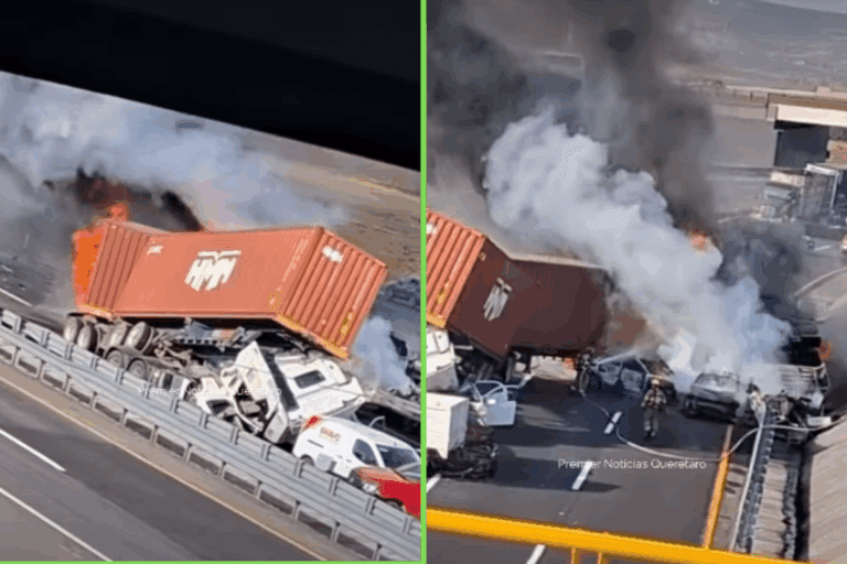 Imagen: Tráiler en llamas paralizó la carretera México-Querétaro: esto fue lo que ocurrió