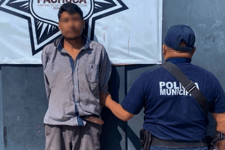 Imagen: Aseguran a hombre con orden de aprehensión en Pachuca