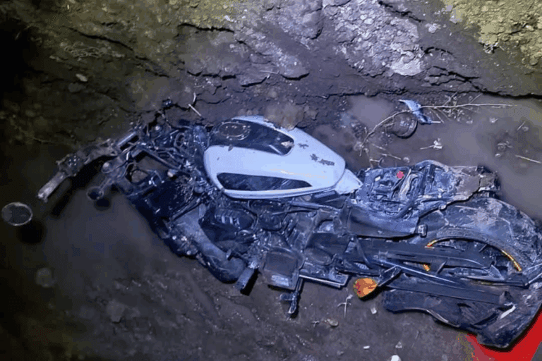 Imagen: Muere motociclista al caer a una zanja en Villa de Tezontepec